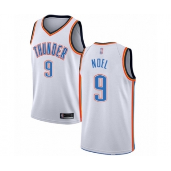 Women's Oklahoma City Thunder 9 Nerlens Noel Swingman White Basketball Jersey - Association Edition