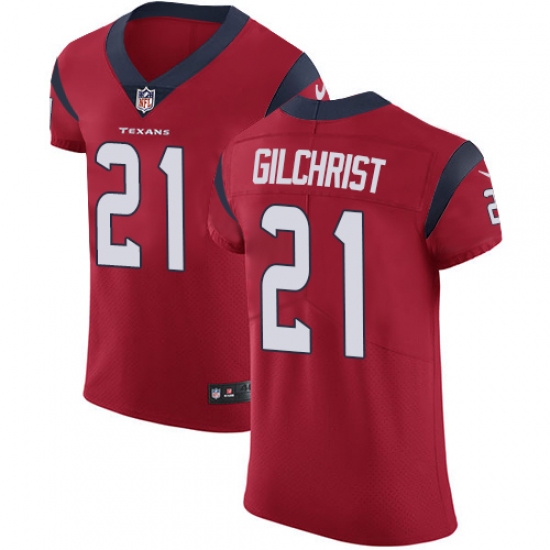 Men's Nike Houston Texans 21 Marcus Gilchrist Red Alternate Vapor Untouchable Elite Player NFL Jersey