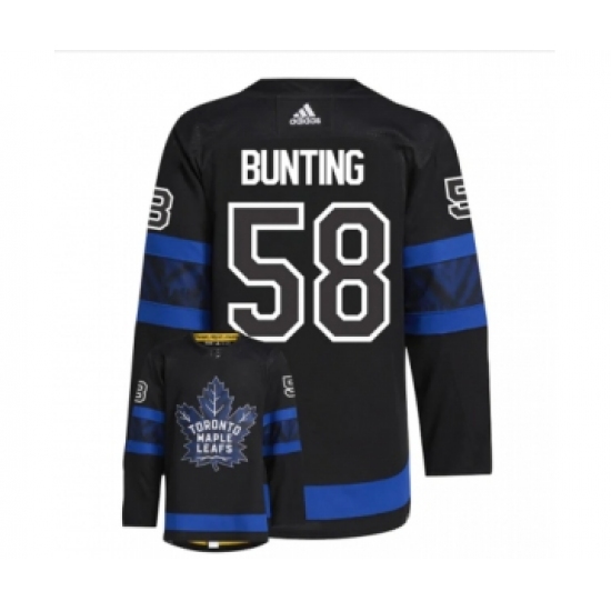 Men's Toronto Maple Leafs 58 Michael Bunting Black X Drew House Inside Out Stitched Jersey