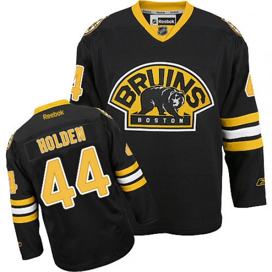 Men's Reebok Boston Bruins 44 Nick Holden Authentic Black Third NHL Jersey