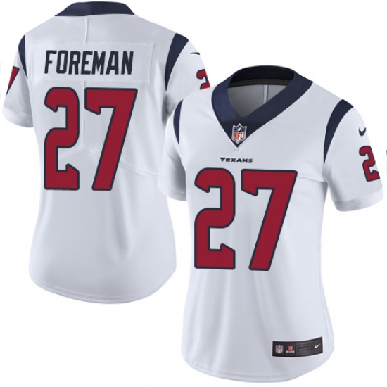 Women's Nike Houston Texans 27 D'Onta Foreman Elite White NFL Jersey