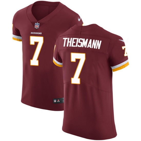 Men's Nike Washington Redskins 7 Joe Theismann Elite Burgundy Red Team Color NFL Jersey