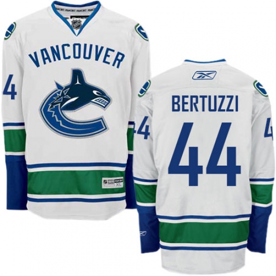 Men's Reebok Vancouver Canucks 44 Todd Bertuzzi Authentic White Away NHL Jersey