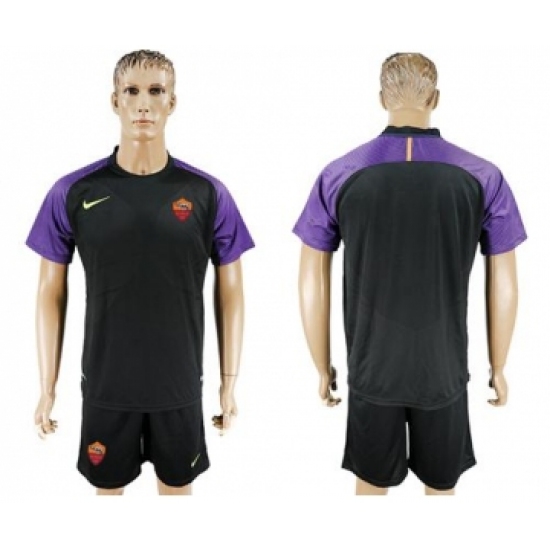 Roma Blank Black Goalkeeper Soccer Club Jersey