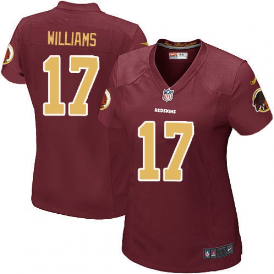 Women's Nike Washington Redskins 17 Doug Williams Game Burgundy Red/Gold Number Alternate 80TH Anniversary NFL Jersey