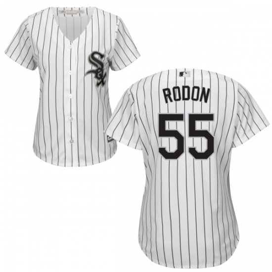 Women's Majestic Chicago White Sox 55 Carlos Rodon Authentic White Home Cool Base MLB Jersey