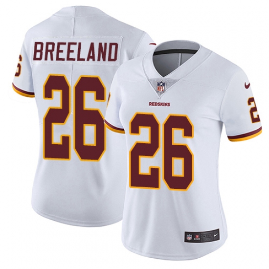 Women's Nike Washington Redskins 26 Bashaud Breeland White Vapor Untouchable Limited Player NFL Jersey