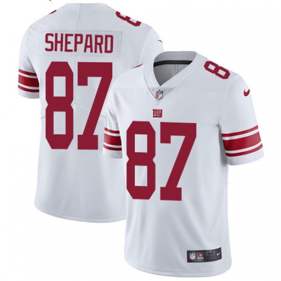 Men's Nike New York Giants 87 Sterling Shepard White Vapor Untouchable Limited Player NFL Jersey