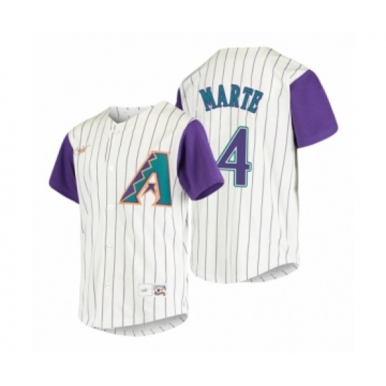 Men's Arizona Diamondbacks 4 Ketel Marte Nike Cream 2020 Cooperstown Collection Alternate Jersey