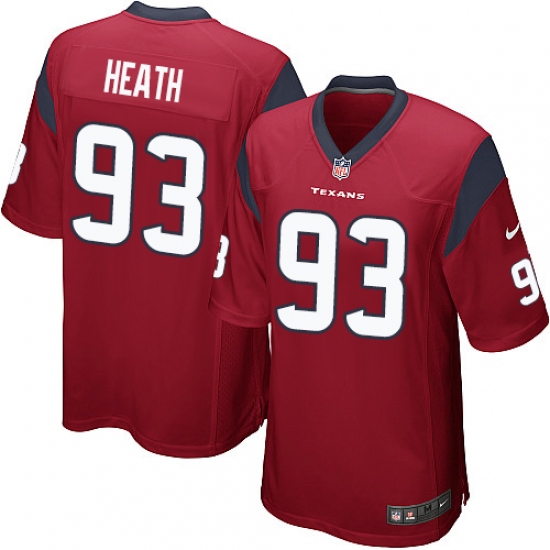 Men's Nike Houston Texans 93 Joel Heath Game Red Alternate NFL Jersey