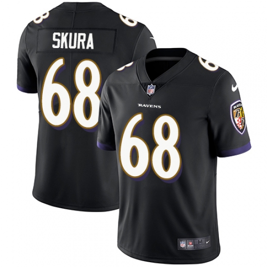 Youth Nike Baltimore Ravens 68 Matt Skura Black Alternate Vapor Untouchable Limited Player NFL Jersey