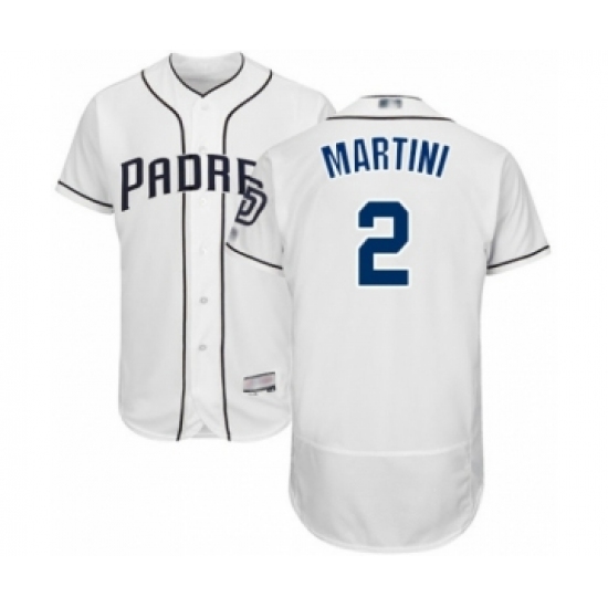 Men's San Diego Padres 2 Nick Martini White Home Flex Base Authentic Collection Baseball Player Jersey