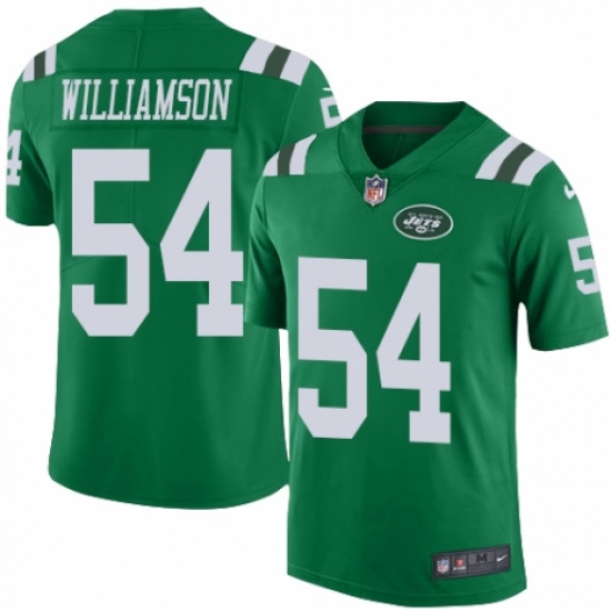 Youth Nike New York Jets 54 Avery Williamson Limited Green Rush Vapor Untouchable NFL Jersey