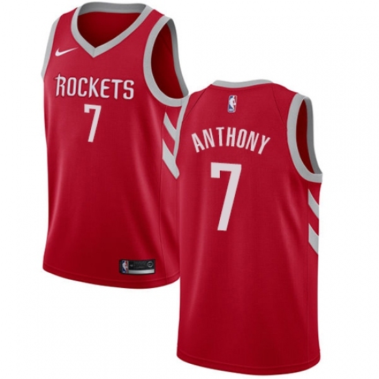 Youth Nike Houston Rockets 7 Carmelo Anthony Swingman Red NBA Jersey - Icon Edition