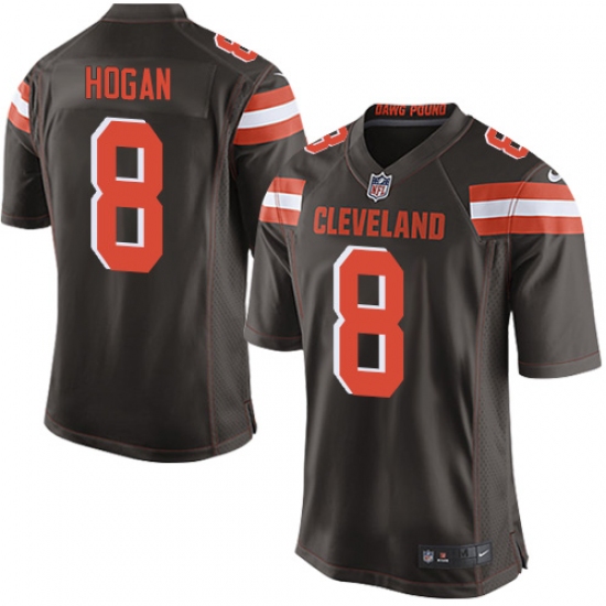 Men's Nike Cleveland Browns 8 Kevin Hogan Game Brown Team Color NFL Jersey