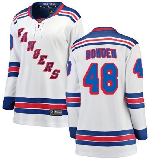 Women's New York Rangers 48 Brett Howden Fanatics Branded White Away Breakaway NHL Jersey