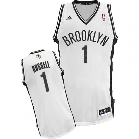Men's Adidas Brooklyn Nets 1 D'Angelo Russell Swingman White Home NBA Jersey