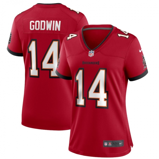 Women's Tampa Bay Buccaneers 14 Chris Godwin Nike Red Game Player Jersey