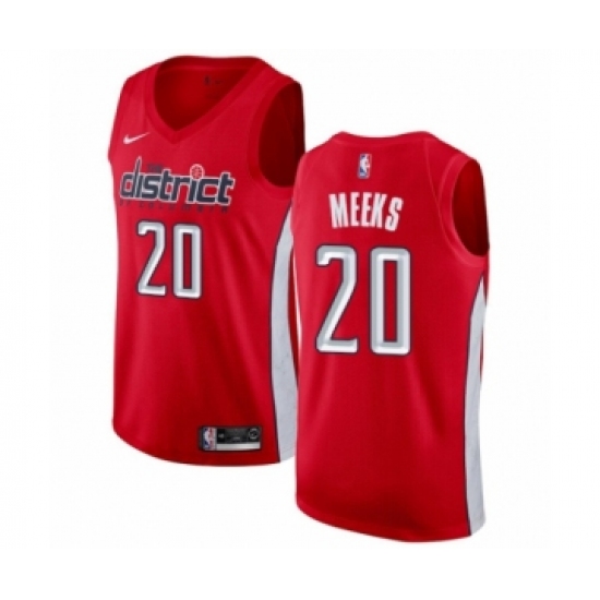 Men's Nike Washington Wizards 20 Jodie Meeks Red Swingman Jersey - Earned Edition