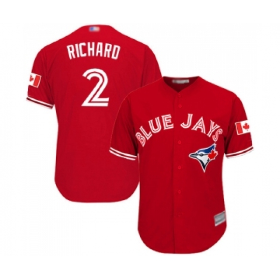 Men's Toronto Blue Jays 2 Clayton Richard Replica Scarlet Alternate Cool Base Baseball Jersey