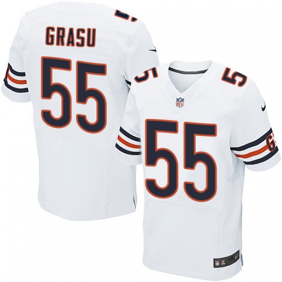 Men's Nike Chicago Bears 55 Hroniss Grasu Elite White NFL Jersey