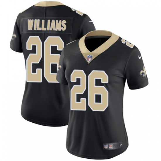 Women's Nike New Orleans Saints 26 P. J. Williams Black Team Color Vapor Untouchable Limited Player NFL Jersey