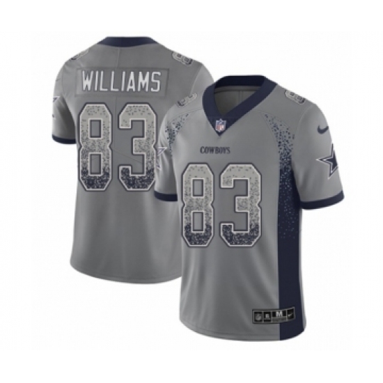 Youth Nike Dallas Cowboys 83 Terrance Williams Limited Gray Rush Drift Fashion NFL Jersey