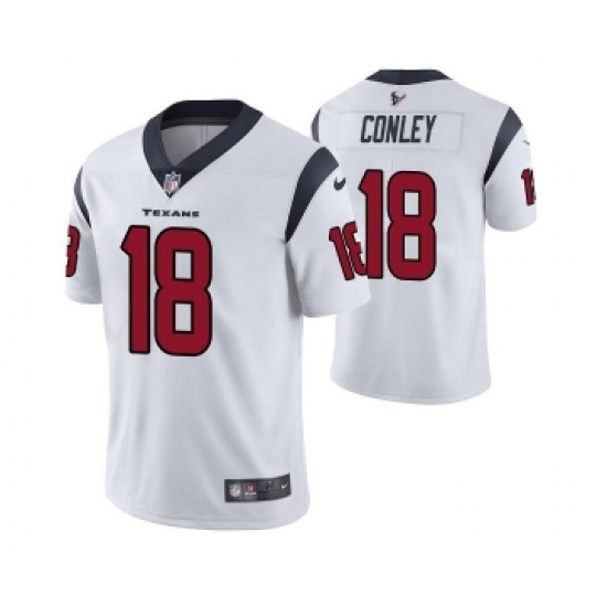 Men's Houston Texans 18 Chris Conley White Vapor Untouchable Limited Stitched Jersey