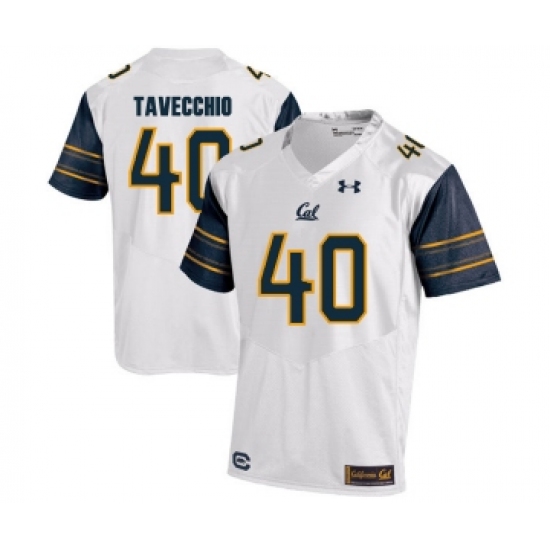 California Golden Bears 40 Giorgio Tavecchio White College Football Jersey