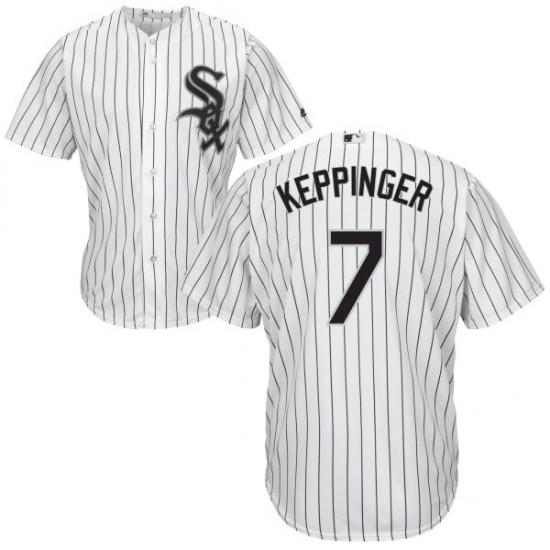 Men's Majestic Chicago White Sox 7 Jeff Keppinger White Home Flex Base Authentic Collection MLB Jersey