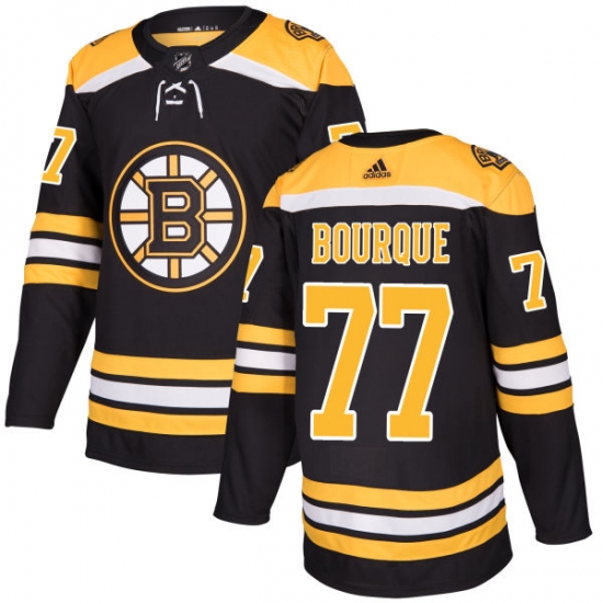 Men's Adidas Boston Bruins 77 Ray Bourque Authentic Black Home NHL Jersey