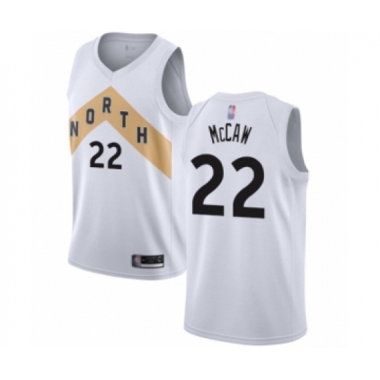 Youth Toronto Raptors 22 Patrick McCaw Swingman White Basketball Jersey - City Edition