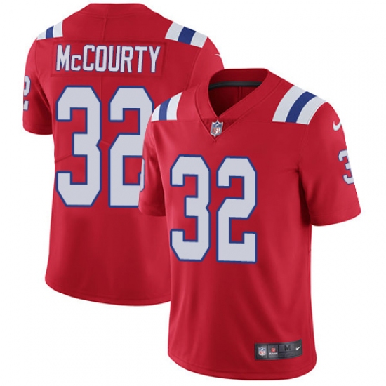 Men's Nike New England Patriots 32 Devin McCourty Red Alternate Vapor Untouchable Limited Player NFL Jersey