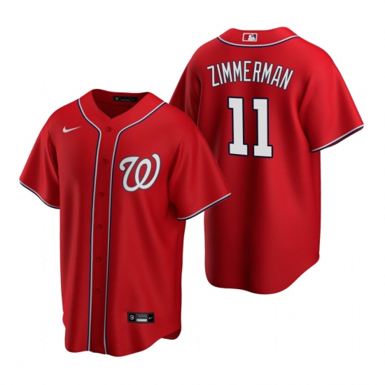 Men's Nike Washington Nationals 11 Ryan Zimmerman Red Alternate Stitched Baseball Jersey