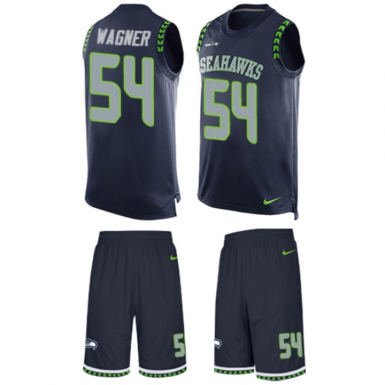 Men's Nike Seattle Seahawks 54 Bobby Wagner Limited Steel Blue Tank Top Suit NFL Jersey