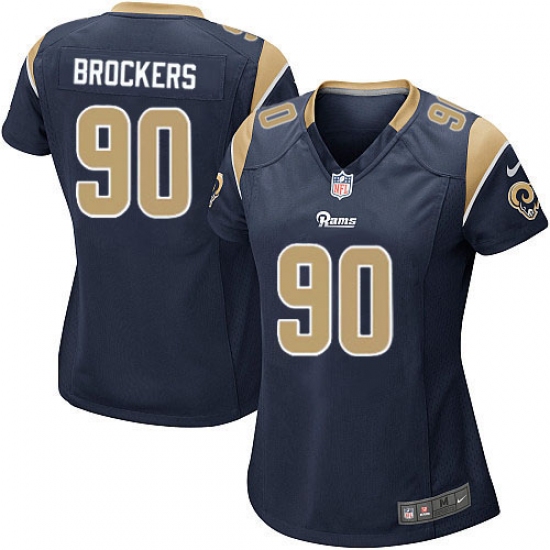 Women's Nike Los Angeles Rams 90 Michael Brockers Game Navy Blue Team Color NFL Jersey