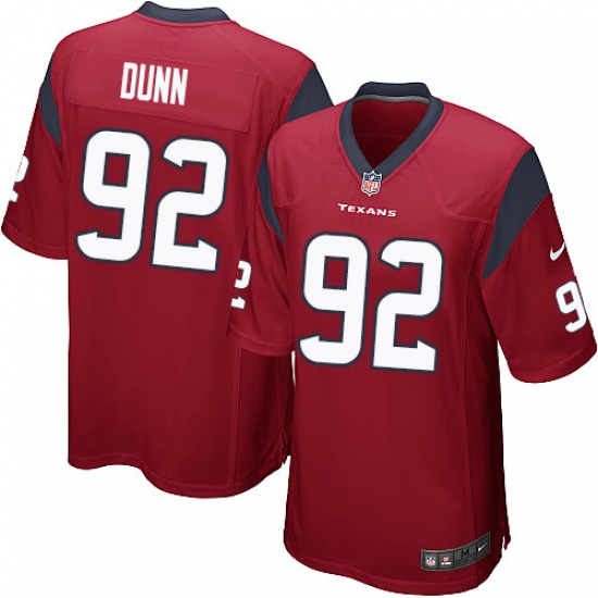 Men's Nike Houston Texans 92 Brandon Dunn Game Red Alternate NFL Jersey