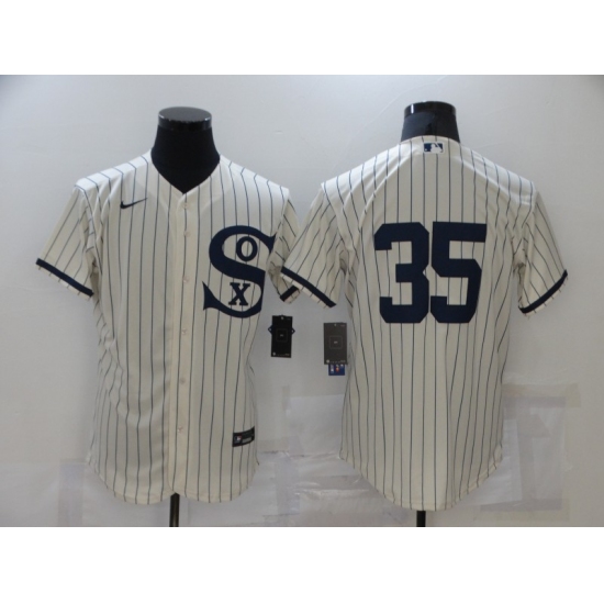 Men's Chicago White Sox 35 Frank Thomas Cream Elite 2021 Field of Dreams Jersey