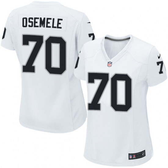 Women's Nike Oakland Raiders 70 Kelechi Osemele Game White NFL Jersey
