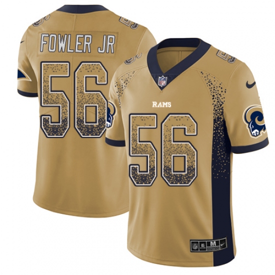 Youth Nike Los Angeles Rams 56 Dante Fowler Jr Limited Gold Rush Drift Fashion NFL Jersey