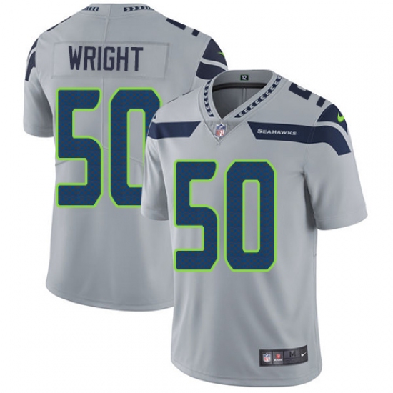 Youth Nike Seattle Seahawks 50 K.J. Wright Elite Grey Alternate NFL Jersey