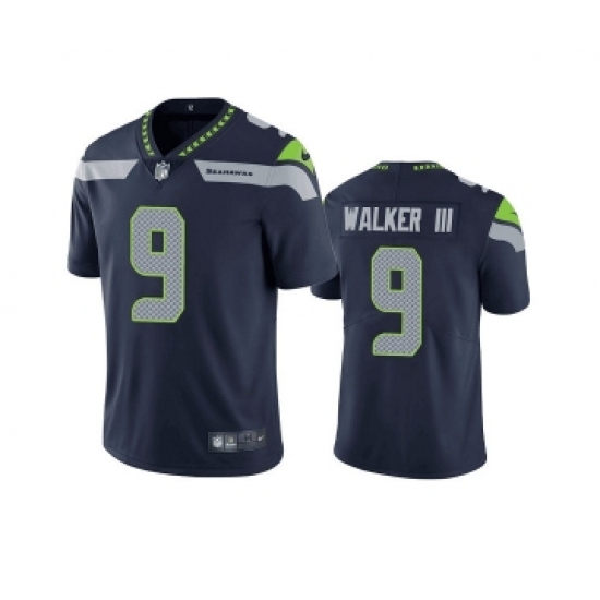 Men's Seattle Seahawks 9 Kenneth Walker III Navy Vapor Untouchable Limited Stitched Jersey