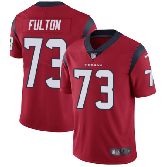 Men's Nike Houston Texans 73 Zach Fulton Red Alternate Vapor Untouchable Limited Player NFL Jersey