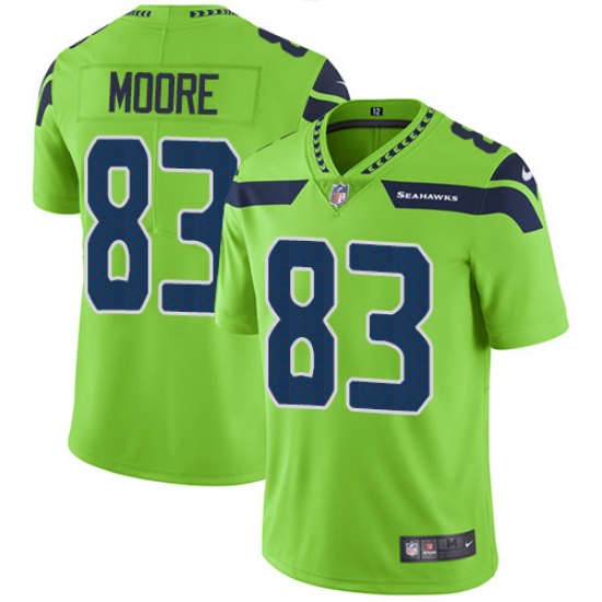 Men's Nike Seattle Seahawks 83 David Moore Elite Green Rush Vapor Untouchable NFL Jersey