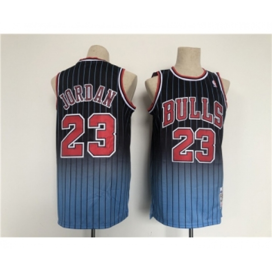 Men's Chicago Bulls 23 Michael Jordan Balck Throwback Stitched Jersey