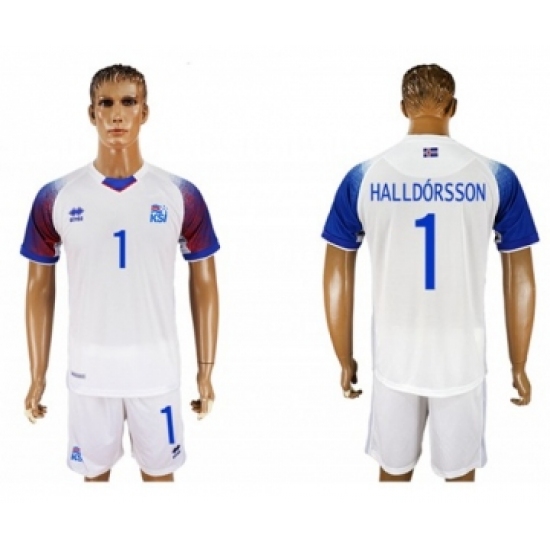 Iceland 1 Halldorsson Away Soccer Country Jersey