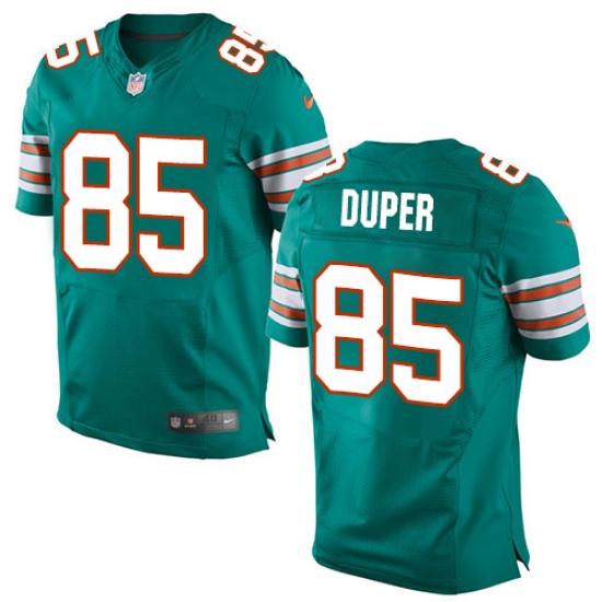 Men's Nike Miami Dolphins 85 Mark Duper Elite Aqua Green Alternate NFL Jersey