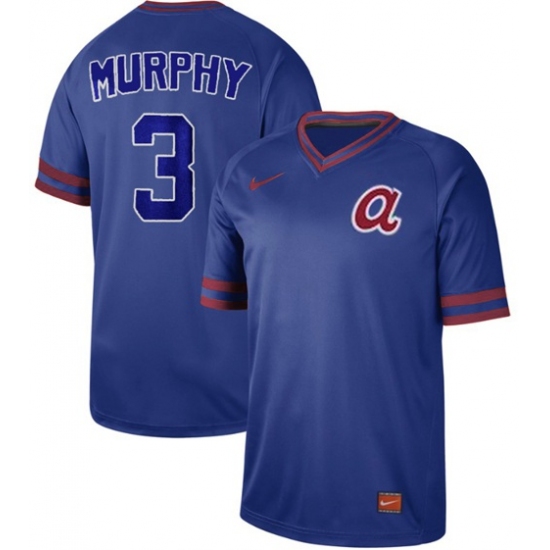 Men's Nike Atlanta Braves 3 Dale Murphy Royal Authentic Cooperstown Collection Stitched Baseball Jersey