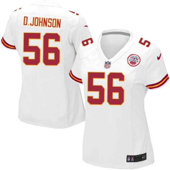 Women's Nike Kansas City Chiefs 56 Derrick Johnson Game White NFL Jersey