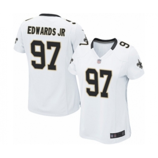 Women's New Orleans Saints 97 Mario Edwards Jr Game White Football Jersey